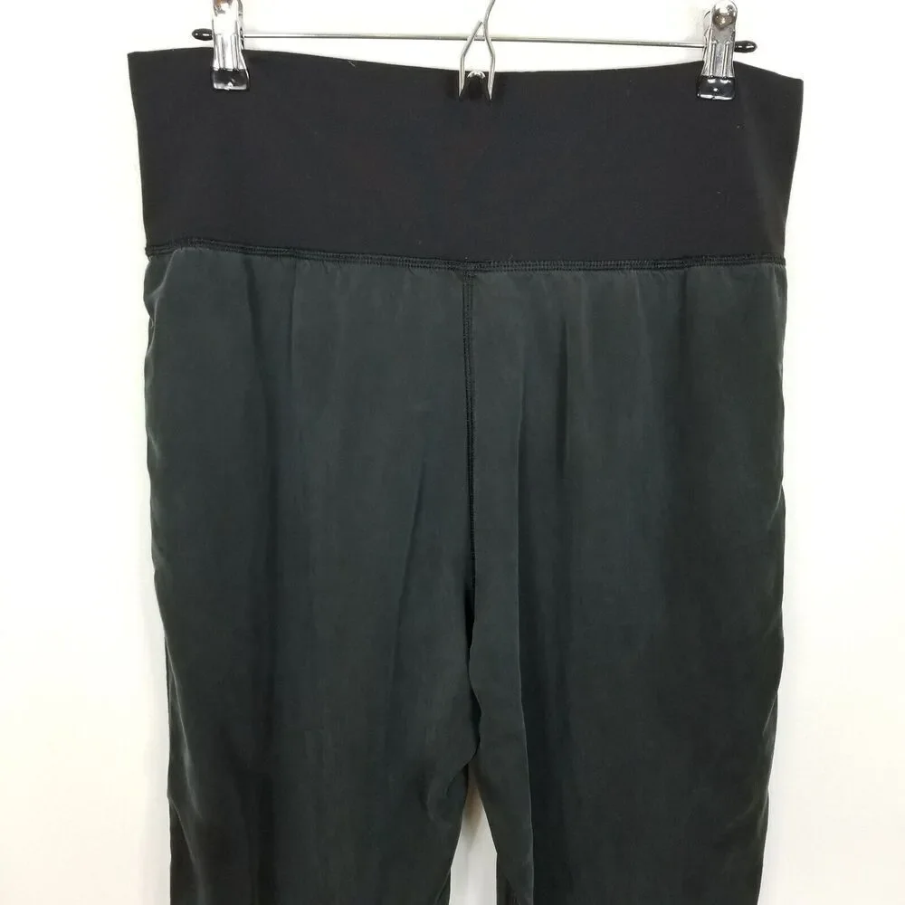 Lululemon Athletica Tencell High Waist Crop  Pants Black‎ Women's Size 8